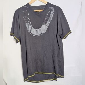Envision Univsallembassy MMA Sz K Men's Black T-Shirt with Yellow Accents